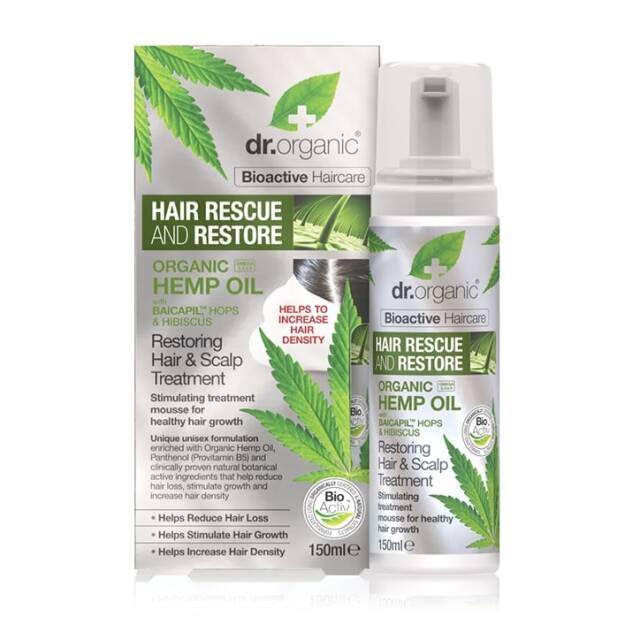Dr Organic Hemp Oil Rescue & Restore Hair & Scalp Treatment 150ml - 1