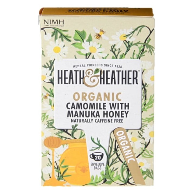 Heath & Heather Organic Camomile with Manuka Honey 20 Tea Bags - 1