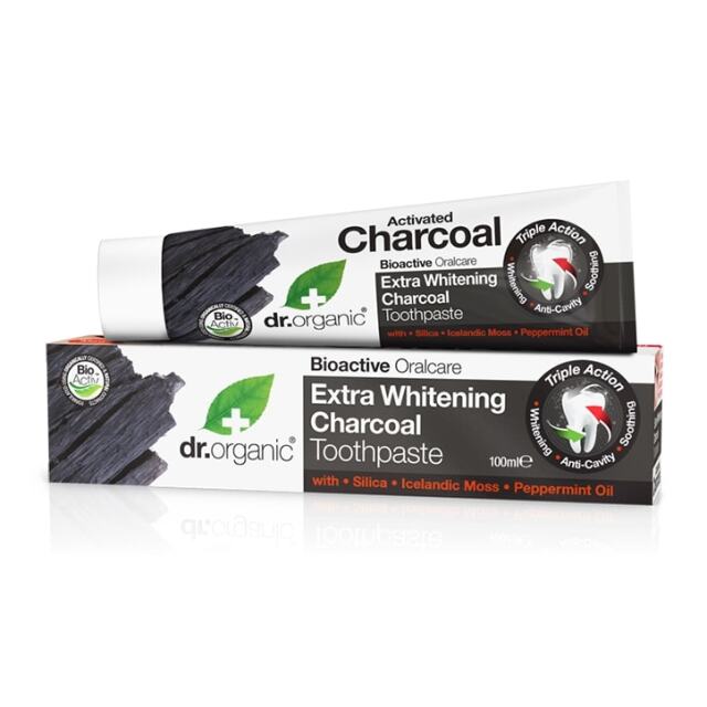 Dr Organic Charcoal Toothpaste 100ml - 1