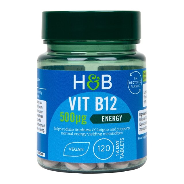 Holland & Barrett Vitamin B12 + Cyanacobalamin 500ug 120 Tablets - 1