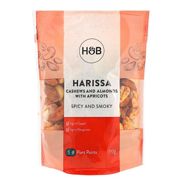 Holland & Barrett Harissa Cashews and Almonds with Apricots 210g - 1