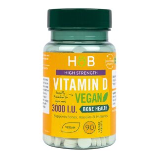 Holland & Barrett Vegan Βιταμίνη D 3000IU 75μg 90tabs
