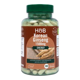 Holland & Barrett Κορεάτικο Τζίνσενγκ 1500mg 180 Κάψουλες
