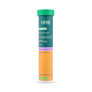 Holland & Barrett Βιταμίνη C & Ψευδάργυρος με γεύση Φραγκοστάφυλλο 1000mg 20 Αναβράζοντα Δισκία