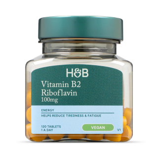 Holland & Barrett Βιταμίνη B2 + Ριβοφλαβίνη 100mg 120 Δισκία