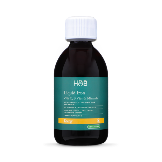 Holland & Barrett Iron + B Vits, Vit C & Minerals 250ml Orange Flavour Liquid