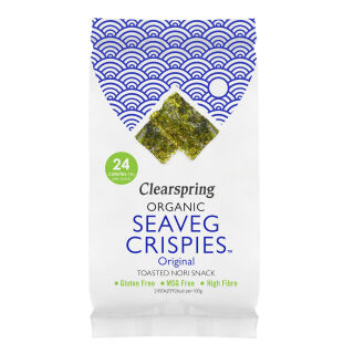 Clearspring Βιολογικό Σνακ Seaveg Crispies με Φυσική Γεύση Χ/ΓΛ 4g