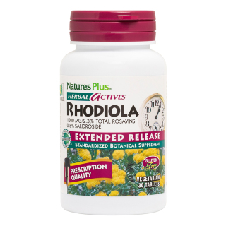 Natures Plus Herbal Actives Rhodiola 1000mg 30 Extended Release Δισκία