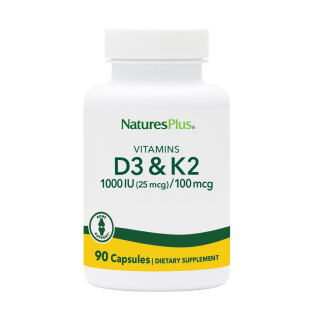 Natures Plus Βιταμίνη D3 & K2 90 Δισκία