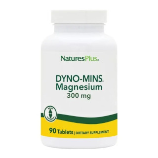 Natures Plus Dyno-Mins Συμπλήρωμα Διατροφής με Μαγνήσιο 300mg 90 Δισκία