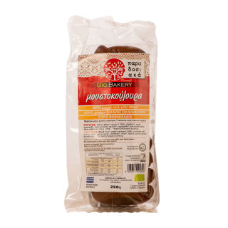 Οικοπάλ BioBakery Βιολογικά Μουστοκούλουρα Χωρίς Ζάχαρη 250g