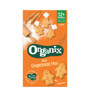 Organix "Mini Gingerbread" Πολυσυσκευασία Βιολογικά Μπισκότα Ολικής για Μωρά από 12 μηνών 125g