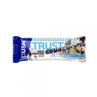 USN Trust Crunch Μπάρα Πρωτεΐνης με Γεύση Cookies and Κρέμα 60g
