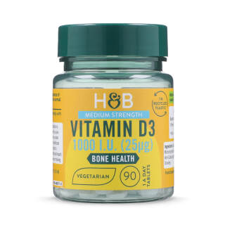 Holland & Barrett Βιταμίνη D3 1000IU 25μg 90 Δισκία