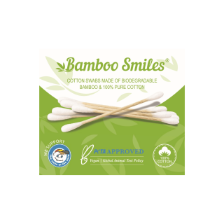Bamboo Smiles Μπατονέτες Μπαμπού 100 Τεμάχια