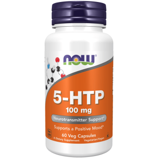 NOW® Vegan Συμπλήρωμα 5-HTP 100mg 60 Κάψουλες
