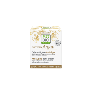 SoBio Etic Κρέμα Προσώπου Ημέρας Ελαφριάς Υφής Précieux Argan 50ml
