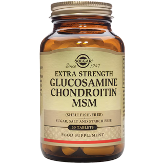 Solgar Extra Strength Γλυκοζαμίνη Χονδροϊτίνη MSM 60 Δισκία
