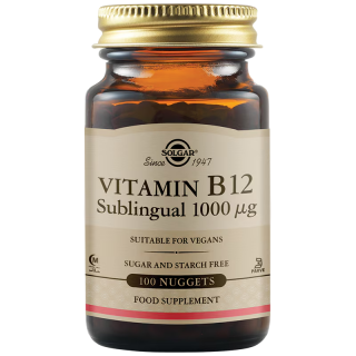Solgar Βιταμίνη B12 1000μg 100 Υπογλώσσια Δισκία