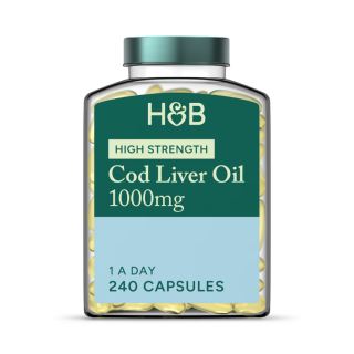 Holland & Barrett Pure Cod Liver Oil 1000mg 240 Capsules