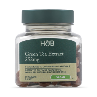 Holland & Barrett Πράσινο Τσάι Εκχύλισμα 252mg 90 Δισκία
