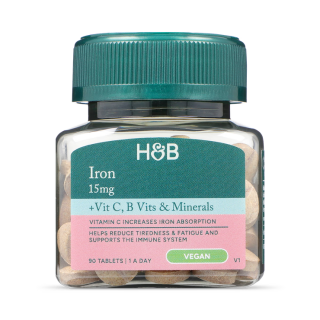 Holland & Barrett Iron + B Vits, Vit C & Minerals 15mg 90 Tablets