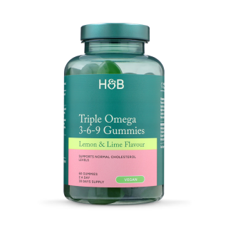 Holland & Barrett Vegan Triple Omega 3-6-9 Oil 60 Lemon & Lime Gummies
