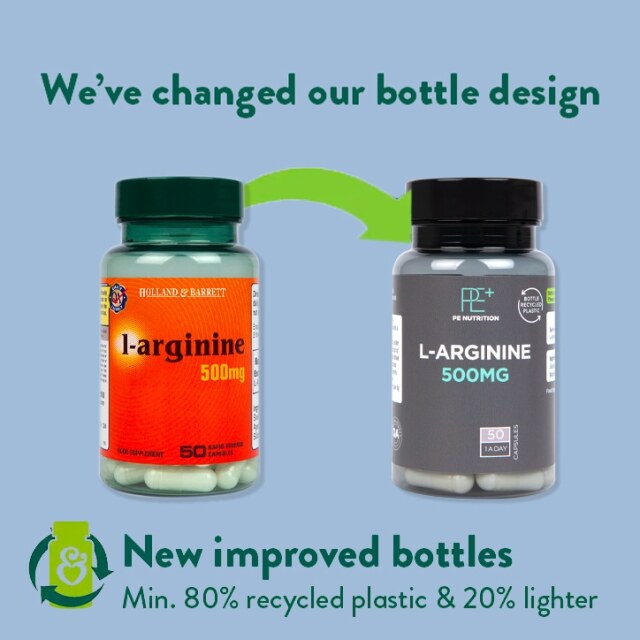 PE Nutrition L-Arginine 500mg 50 Capsules - 2
