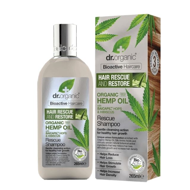 Dr Organic Hemp Oil Rescue & Restore Shampoo 265ml - 1