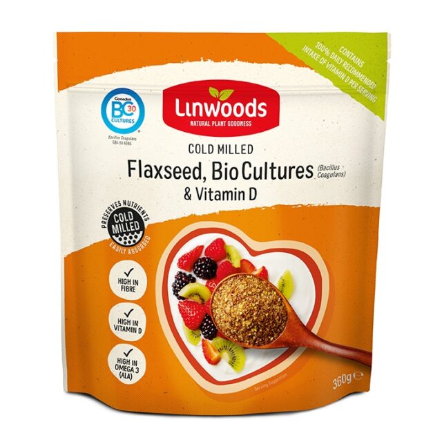 Linwoods Milled Flaxseed with Biocultures & Vitamin D 360g - 1