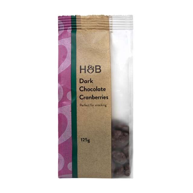 Holland & Barrett Dark Chocolate Cranberries 125g - 1