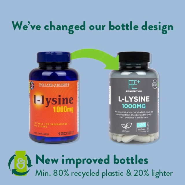 PE Nutrition L-Lysine 1000mg 120 Tablets - 2