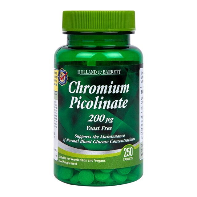 Holland & Barrett Chromium Picolinate 250 Tablets 200ug - 1