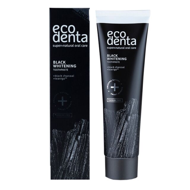 Ecodenta Extra Black Whitening Toothpaste with Black Charcoal & Teavigo 100ml - 1
