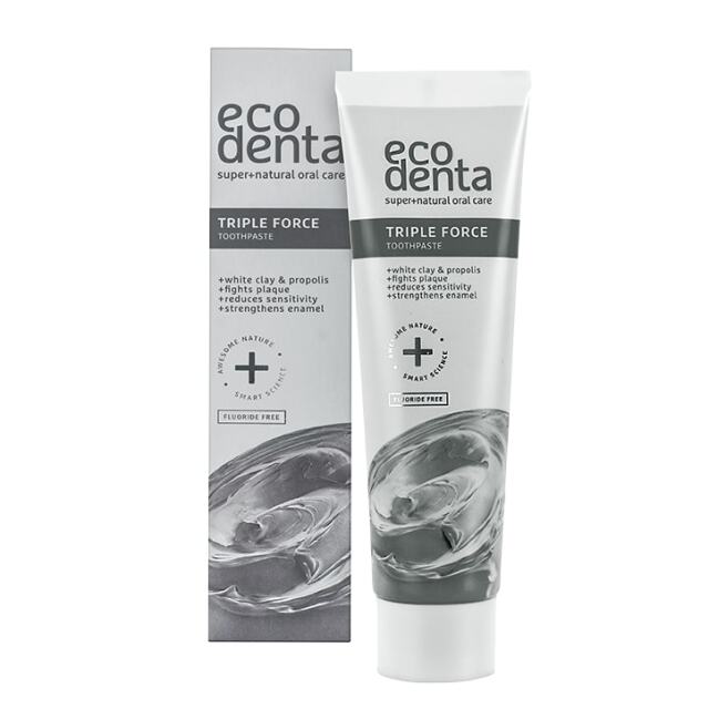 Ecodenta Triple Force Toothpaste with White Clay 100ml - 1