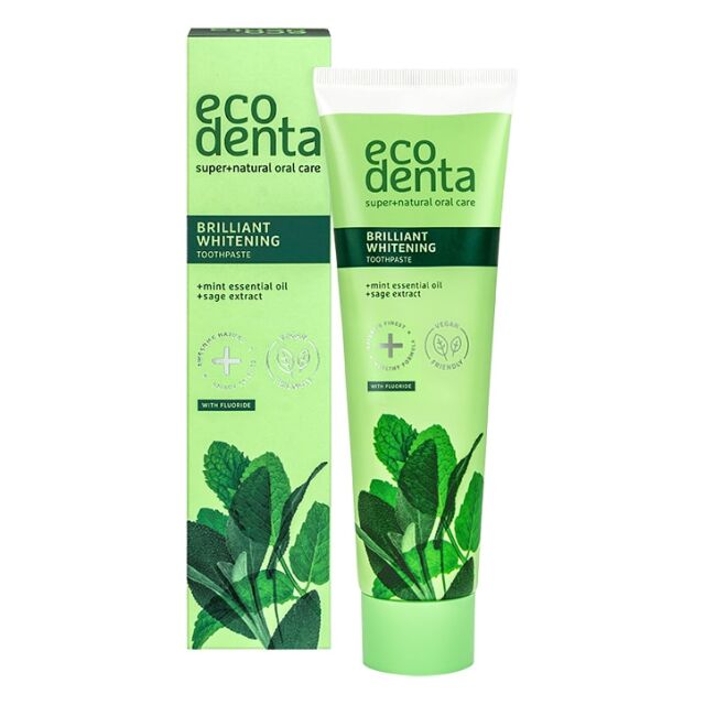 Ecodenta Whitening Toothpaste with Mint Oil, Sage Extract and Kalident 100ml - 3