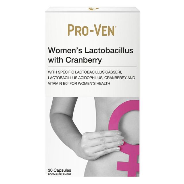 Pro-Ven Women’s Lactobacillus With Cranberry 30 Capsules - 1