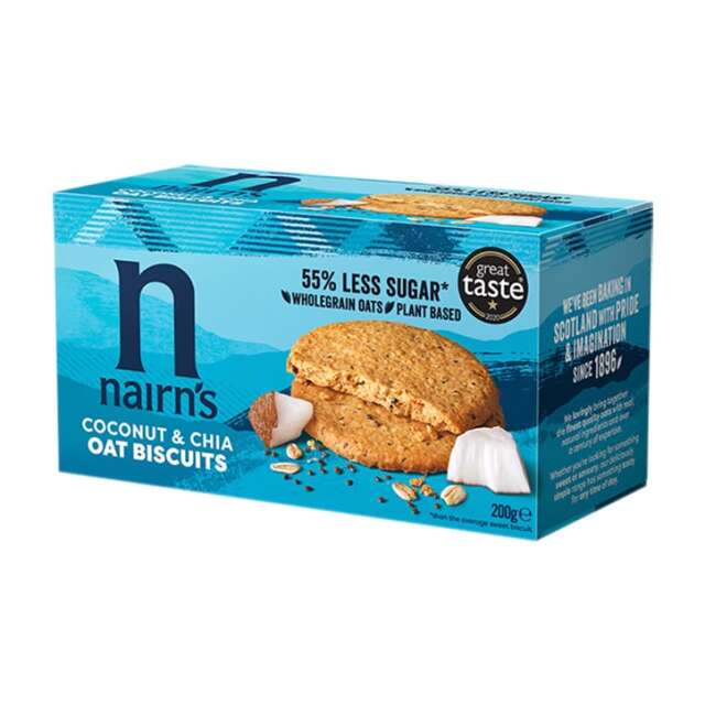 Nairn's Oat Biscuits Coconut & Chia 200g - 1