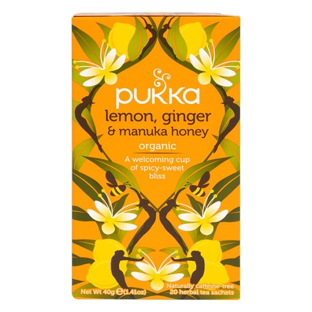 Pukka Organic Lemon, Ginger & Manuka Honey 20 Tea Bags - 1