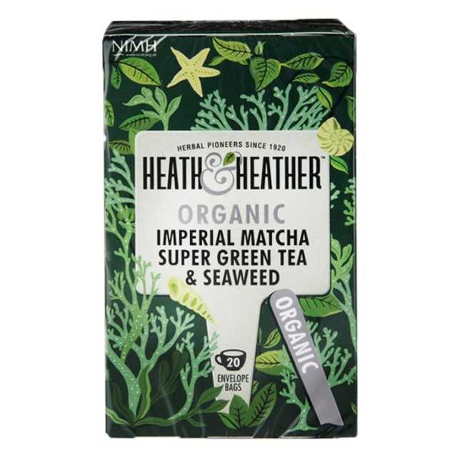 Heath & Heather Organic Super Green Tea Matcha & Seaweed 20 Tea Bags - 1
