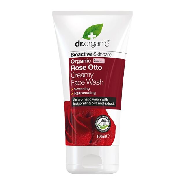 Dr Organic Rose Otto Creamy Face Wash 150ml - 1