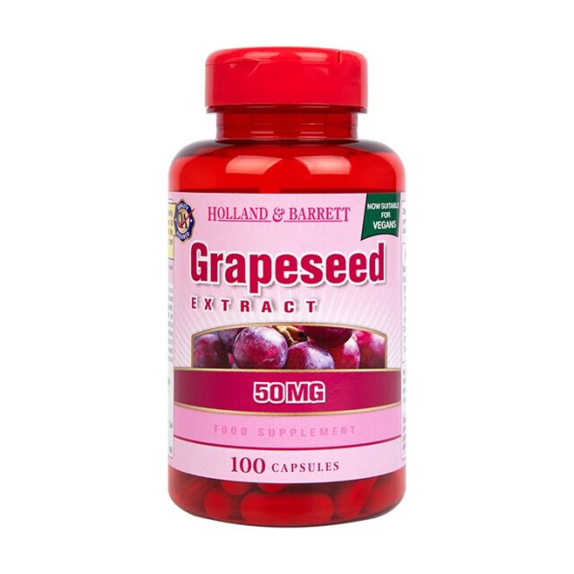Holland & Barrett Grapeseed Extract 50mg 100 Capsules - 1