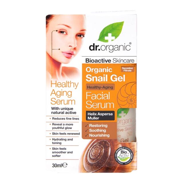 Dr Organic Healthy Ageing Snail Gel Facial Serum 30ml - 1