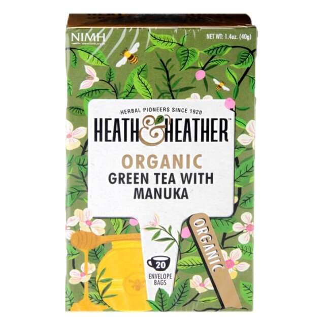 Heath & Heather Organic Green Tea with Manuka 20 Tea Bags - 1