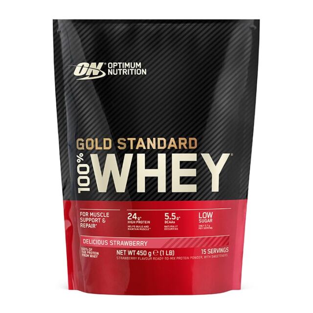 Optimum Nutrition Gold Standard 100% Whey Powder Strawberry 450g - 1