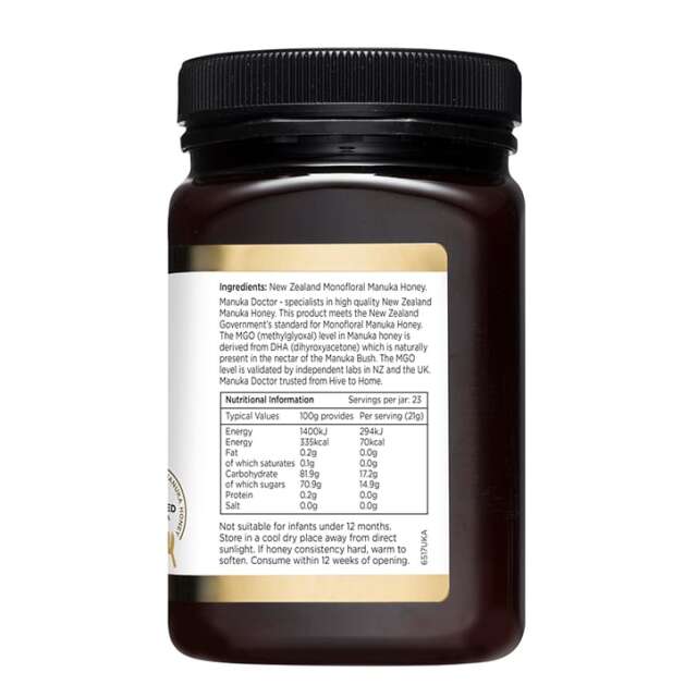 Manuka Doctor Premium Monofloral Manuka Honey MGO 100 500g - 2