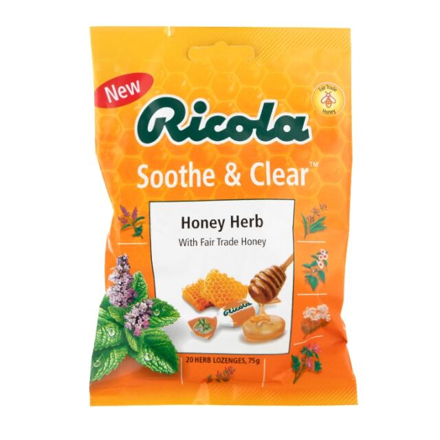 Ricola Soothe & Clear Honey Herb 20 Lozenges - 1