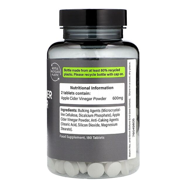 PE Nutrition Apple Cider Vinegar 180 Tablets - 2
