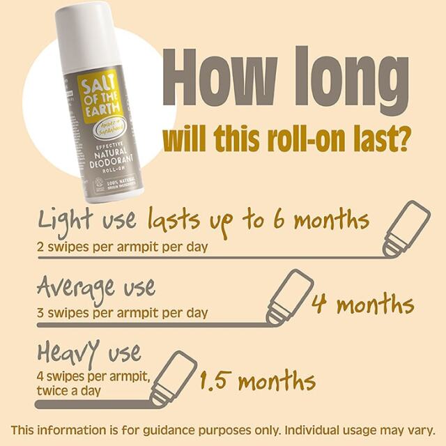 Salt of the Earth - Amber & Sandalwood Natural Deodorant Roll-on 75ml - 3