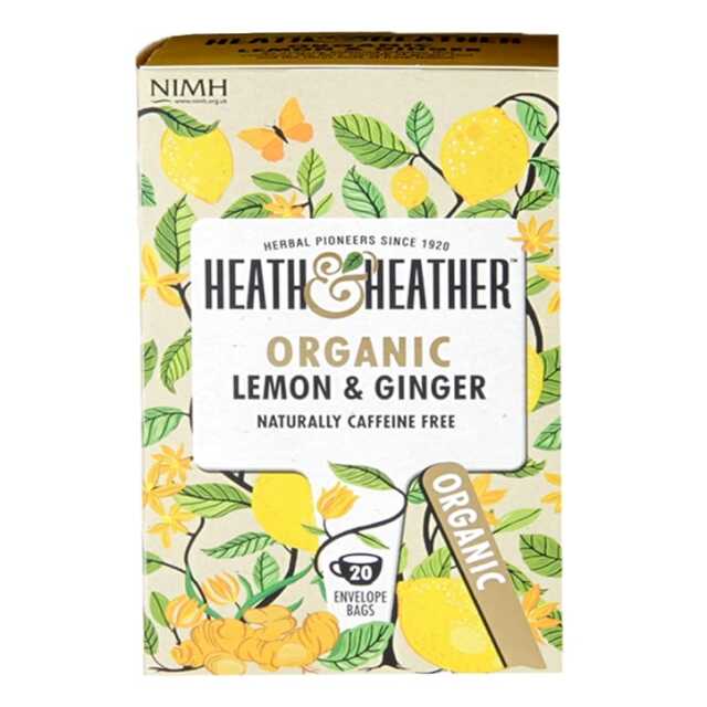 Heath & Heather Organic Lemon & Ginger 20 Tea Bags - 1